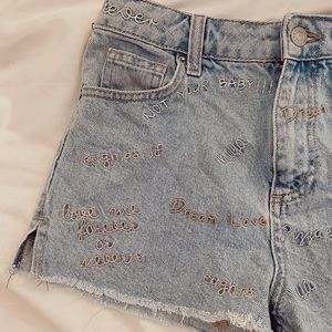 Topshop moto brand mom shorts